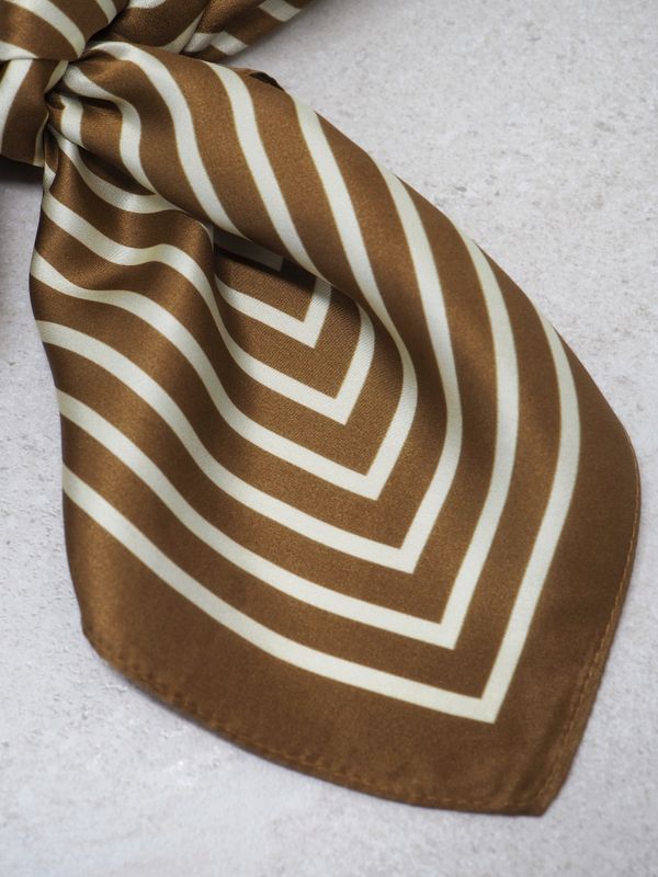 Skjerf 100% silke champagne og off-white