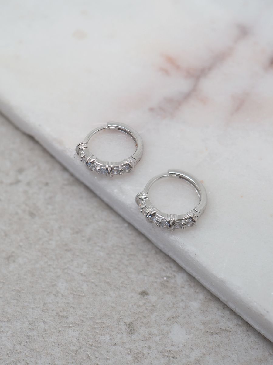 7DAYS klassisk hoops sølv