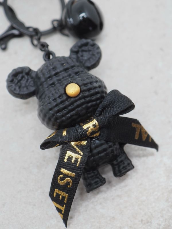 Veskepynt bamse svart