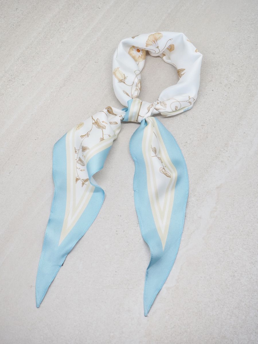 Twilly-silkeskjerf lyseblå