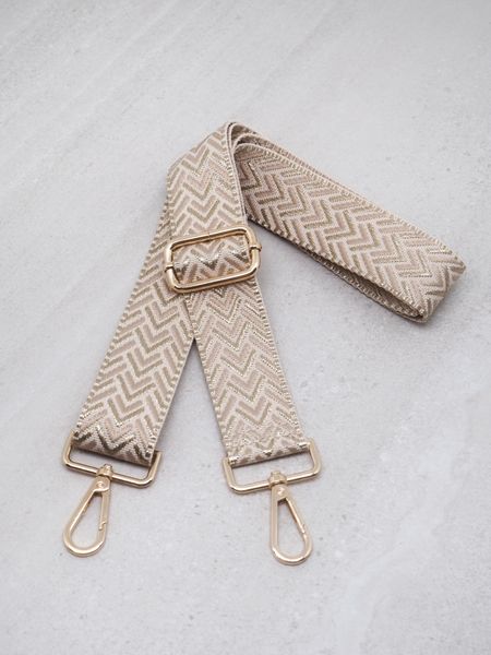 Hovedbilde Veskestropp smal beige og champagne