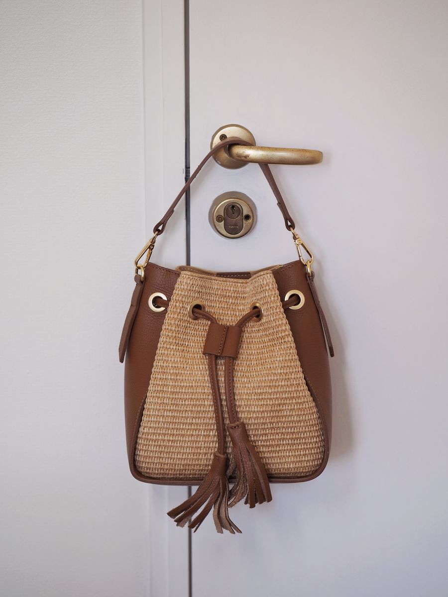 Raffia pumpadurveske brun
