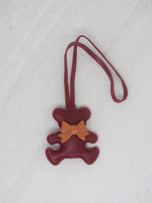 Hovedbilde Veskepynt bamse bordeaux