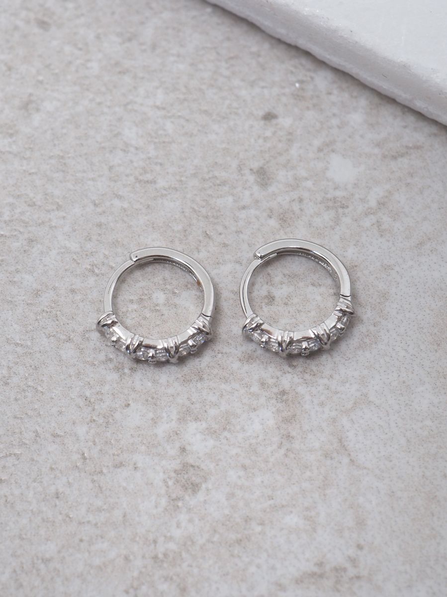 7DAYS klassisk hoops sølv