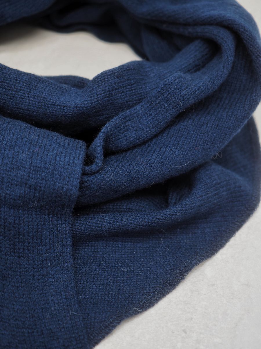 Ullskjerf triangel stort mørkeblå