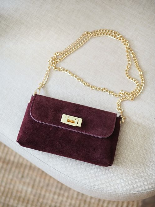 Hovedbilde Clutch semsket skinn bordeaux