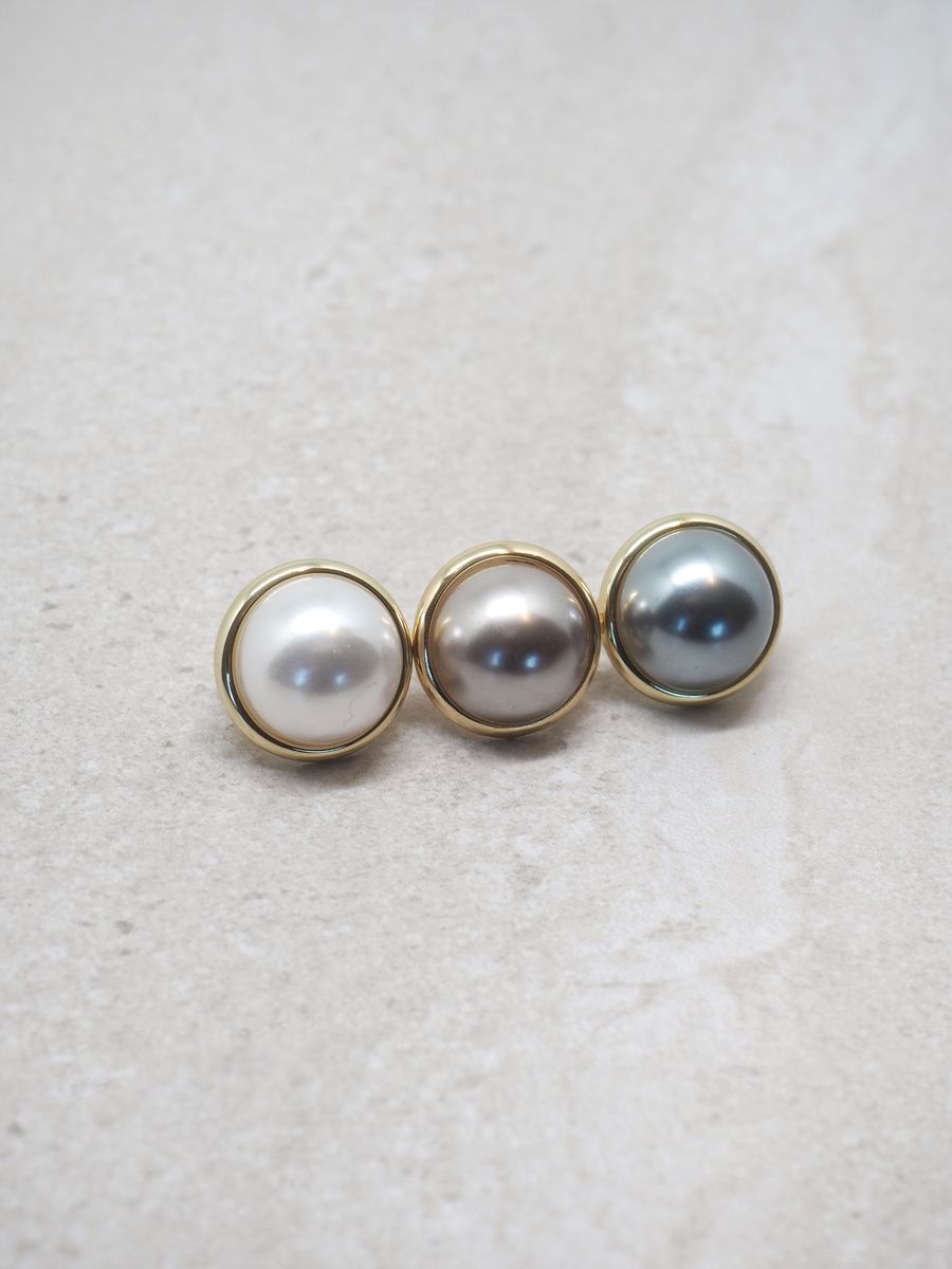 Skjerfnål perle off-white