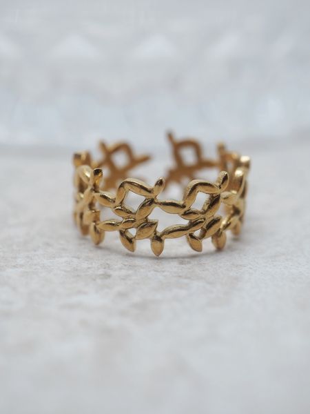 Hovedbilde 7DAYS ring stål gullfarget