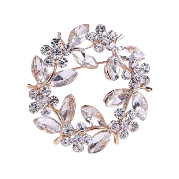 Hovedbilde Brosje krans blank