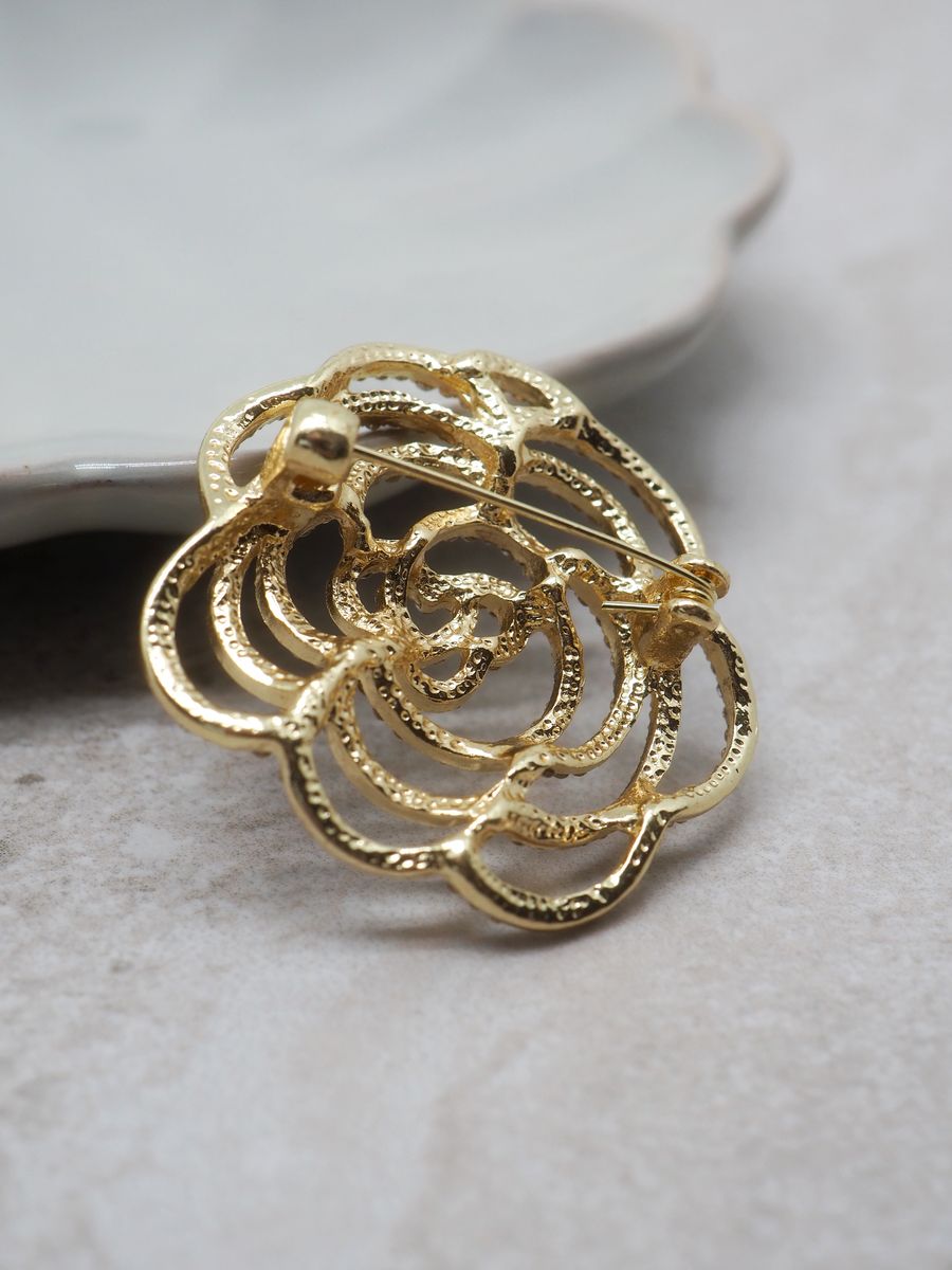 7DAYS brosje strassblomst