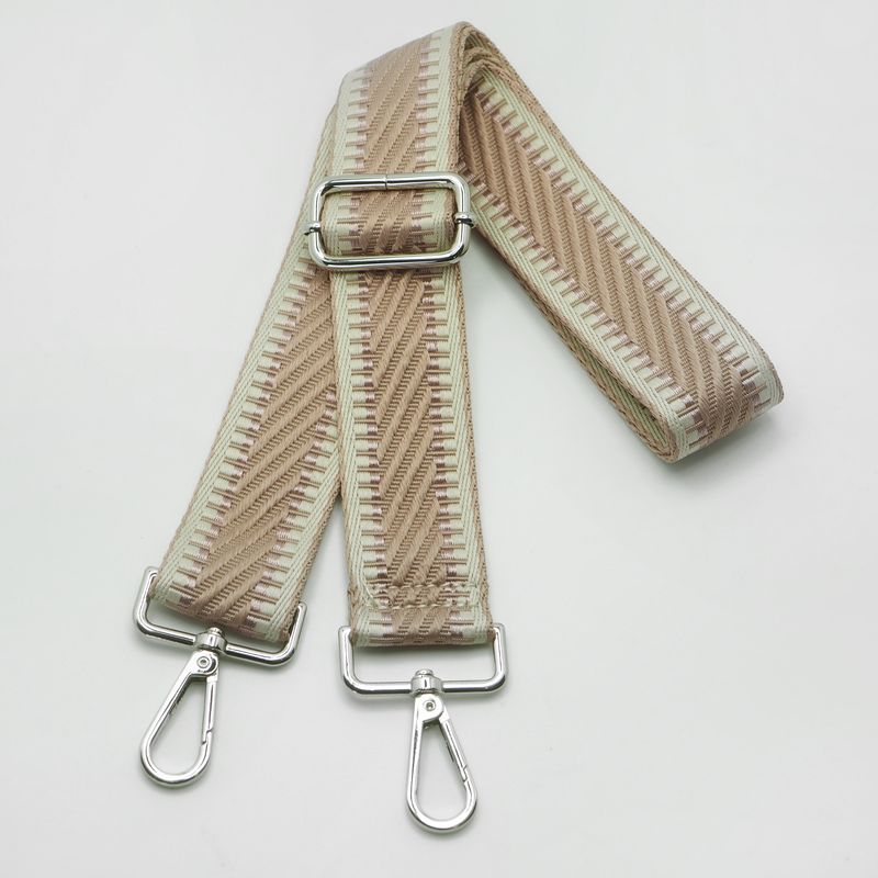 Veskestropp med striper beige