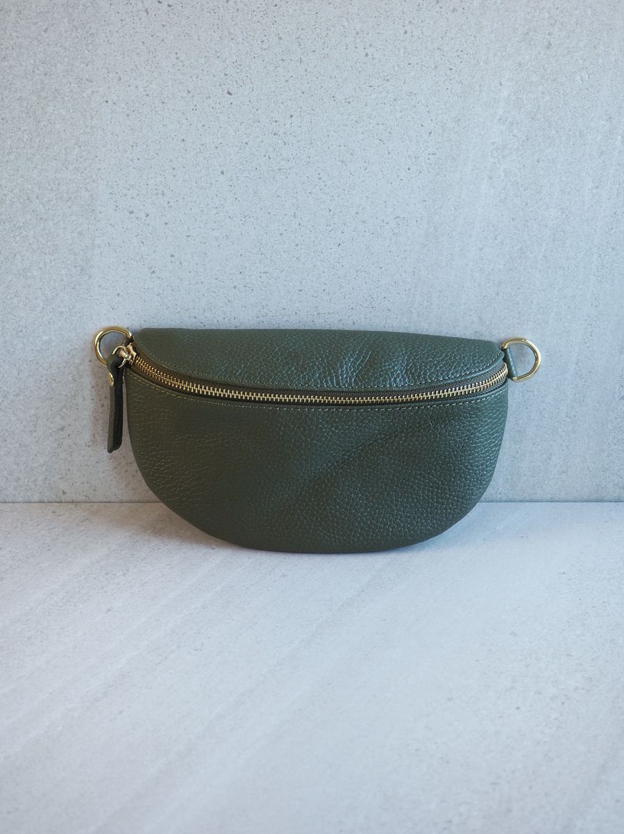 Skinn Bumbag oliven
