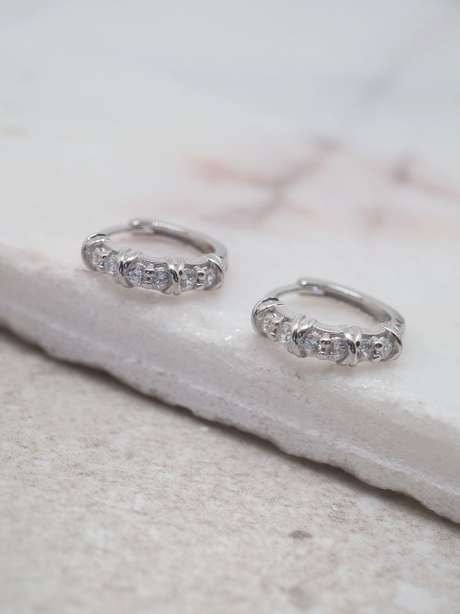 7DAYS klassisk hoops sølv