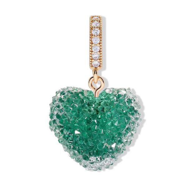 Hovedbilde Candy hjerte anheng mørk grønn