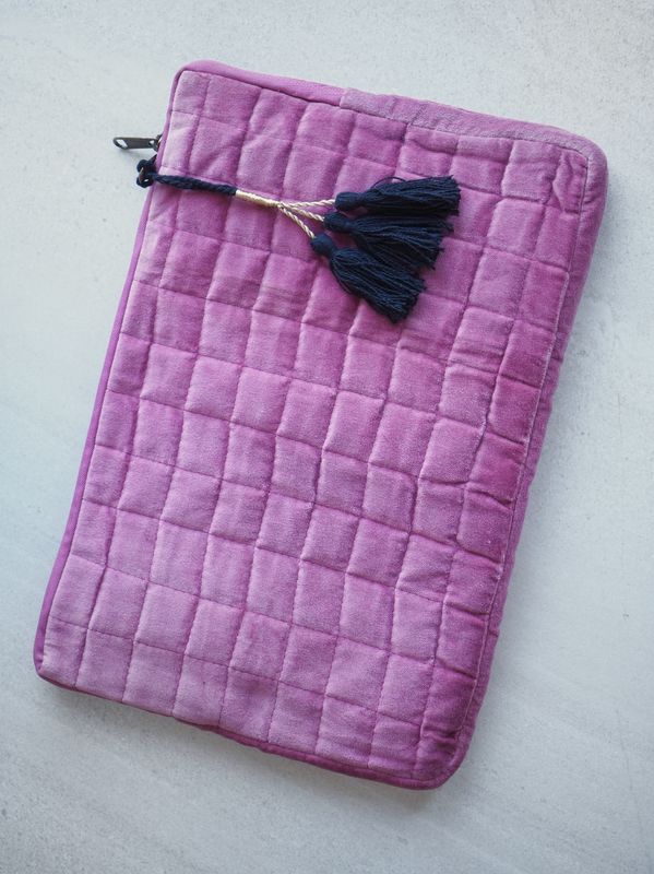 Pc-cover velur rosa