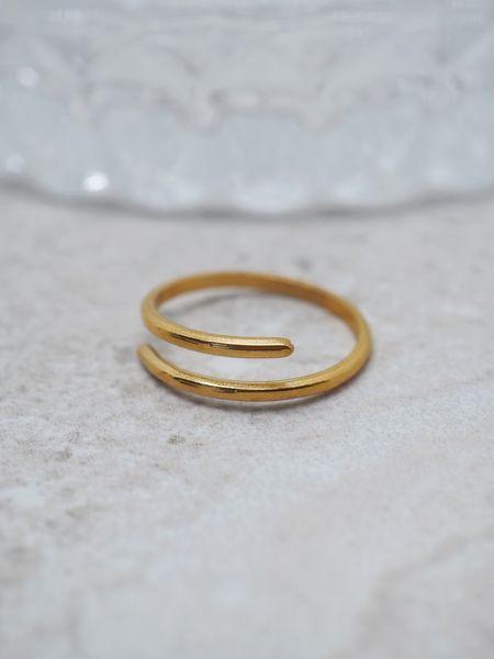 Hovedbilde 7DAYS ring irregulær stål gullfarget