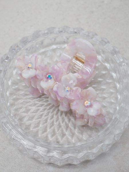 Hovedbilde Hårklype med blomster rosa