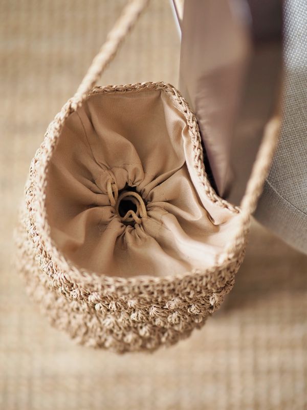 Raffia veske khaki