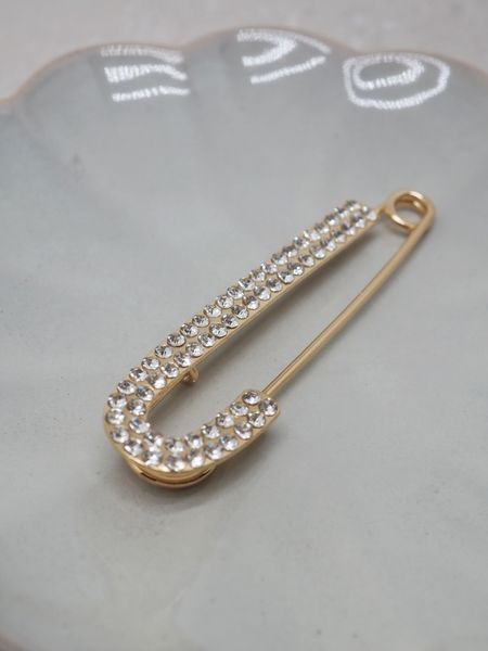 Hovedbilde 7DAYS brosje sikkerhetsnål gull