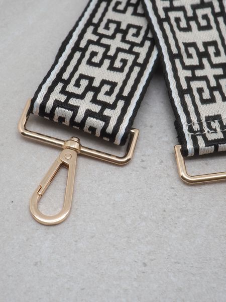 Hovedbilde Veskestropp vevet svart og off-white