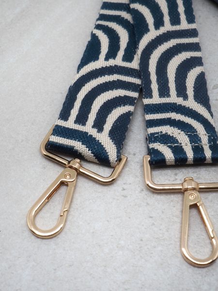 Hovedbilde Veskestropp smal med striper blå