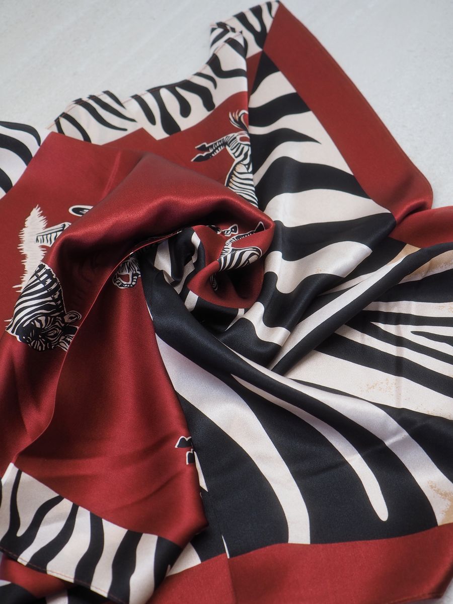 Skjerf 100% silke bordeaux