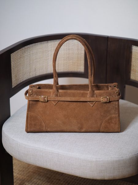 Hovedbilde Semsket avlang veske konjakk