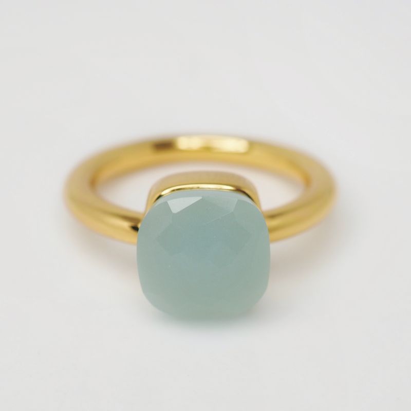 Adele ring mint matt glasstein