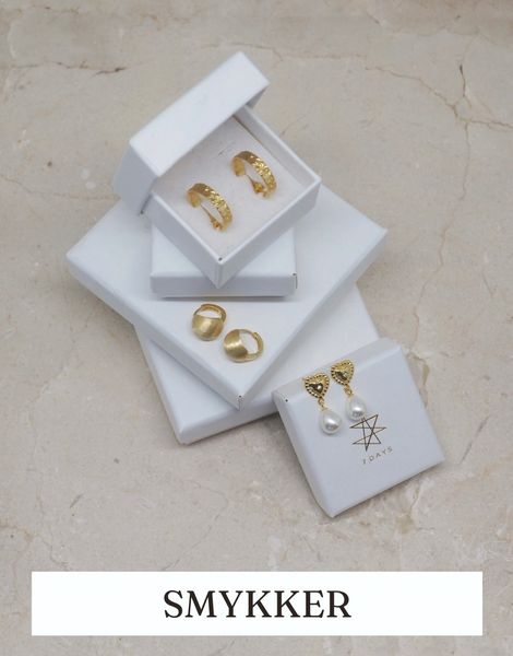 Smykker - dame øredobber, øreringer, armbånd, armring, kjede, ring