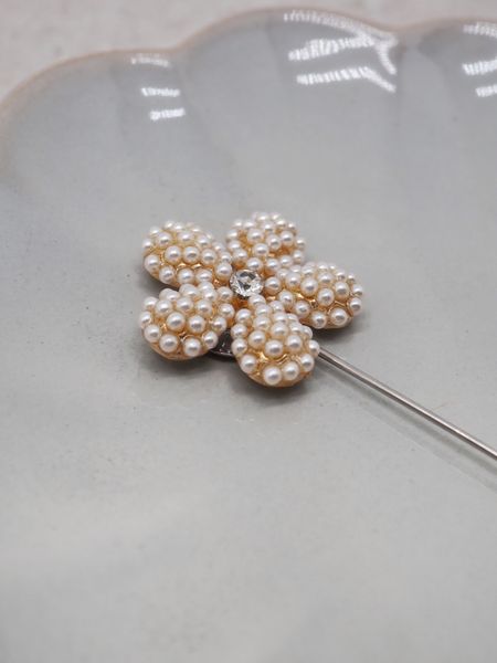 Hovedbilde 7DAYS brosje blomsterpin perler